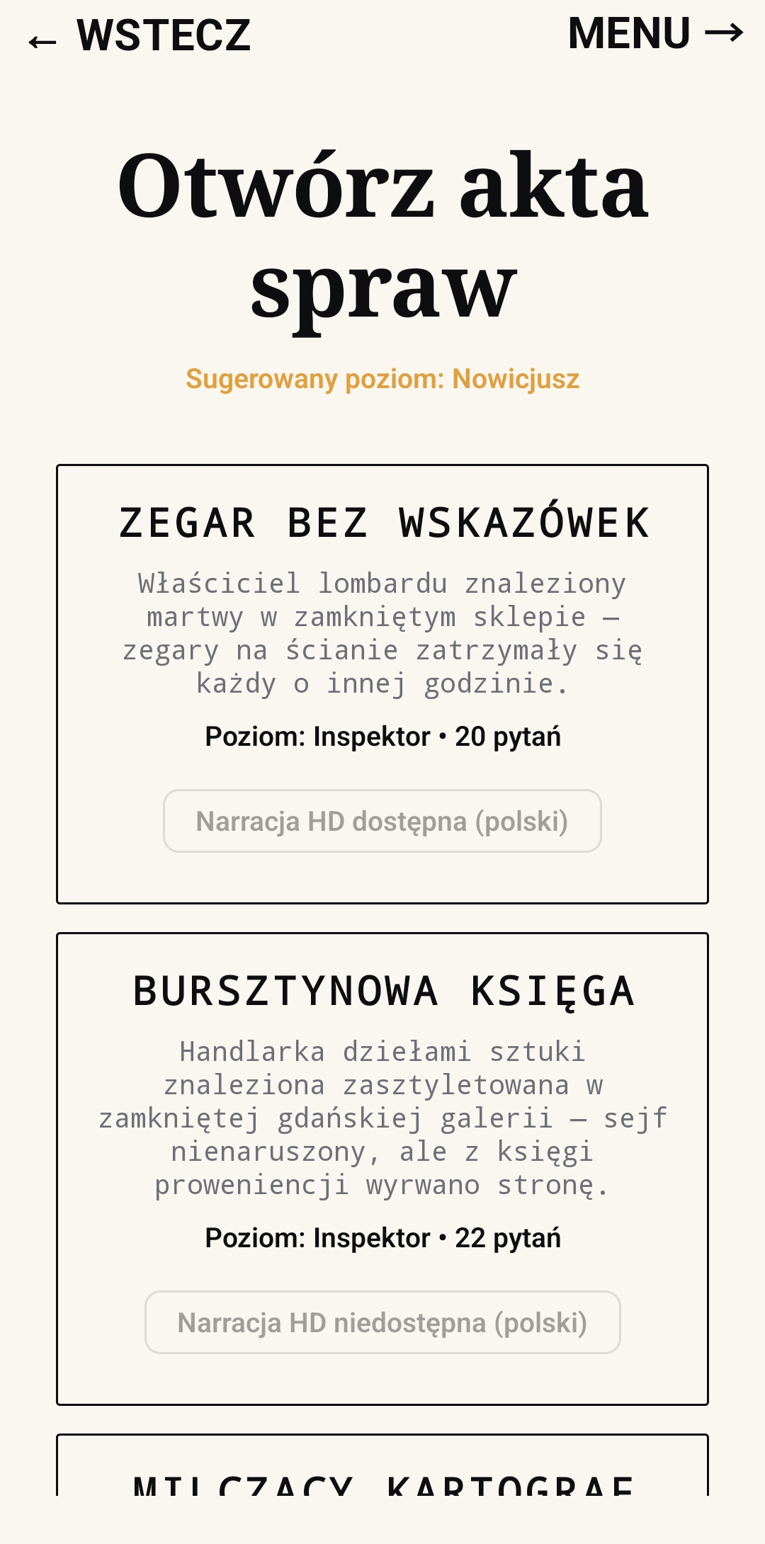 Wybór sprawy
