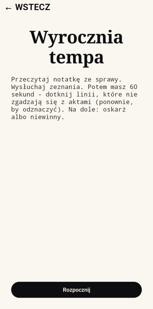 Instrukcja Wyroczni tempa